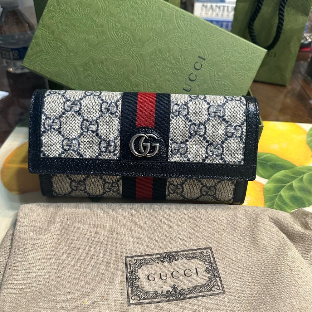Gucci Blue Leather Wallet